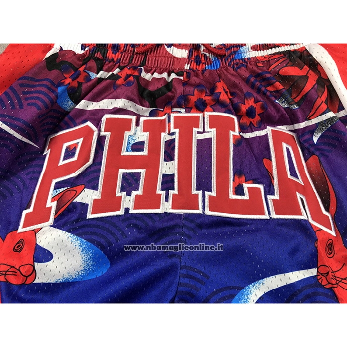Pantaloncini Philadelphia 76ers Lunar New Year Mitchell & Ness Just Don Rosso